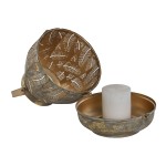 Set de Suporturi de Lumânări Home ESPRIT Auriu* Metal 25 x 25 x 28 cm (3 Unități)