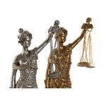 Figură Decorativă Home ESPRIT Auriu* Argintiu Rășină 8,5 x 7,5 x 25 cm (2 Unități)