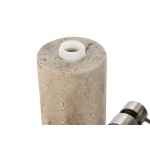 Dozator de Săpun Home ESPRIT Crem Argintiu Rășină Polietilenă Marmură 7 x 7 x 17,5 cm