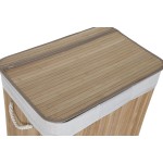 Coș pentru rufe murdare Home ESPRIT Alb Natural Bambus 140 L 60 x 40 x 60 cm
