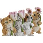 Figură Decorativă Home ESPRIT Multicolor animale 10,5 X 9 X 18,5 cm (4 Unități)