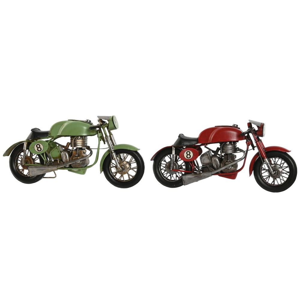 Figură Decorativă Home ESPRIT Roșu Verde Vintage 32 x 11 x 15 cm (2 Unități)