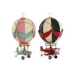 Figură Decorativă Home ESPRIT Albastru Roz Vintage 17 x 17 x 32 cm (2 Unități)