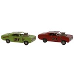 Figură Decorativă Home ESPRIT Roșu Verde Vintage 25,5 x 10 x 8,5 cm (2 Unități)