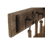 Cuier de perete Home ESPRIT Natural Lemn de paulownia 89 x 6 x 62 cm