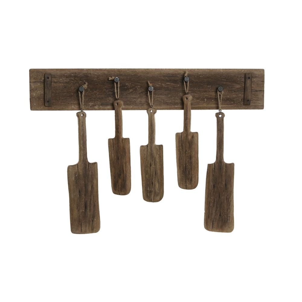 Cuier de perete Home ESPRIT Natural Lemn de paulownia 89 x 6 x 62 cm