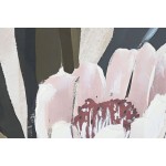 Pânză Home ESPRIT Verde Roz Květiny Modern (2 Unități)