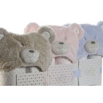 Pătură Home ESPRIT Albastru Bej Roz 100 x 75 x 20 cm (3 Unități)