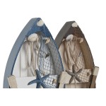 Figură Decorativă Home ESPRIT Albastru Alb Maro 20 x 7 x 40 cm (2 Unități)