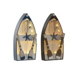 Figură Decorativă Home ESPRIT Albastru Alb Maro 20 x 7 x 40 cm (2 Unități)