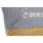 Geantă Damă Home ESPRIT Albastru Bej Natural 52 x 16 x 33 cm (2 Unități)