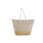 Geantă Damă Home ESPRIT Albastru Bej Natural 52 x 16 x 33 cm (2 Unități)