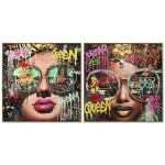 Pânză Home ESPRIT polistiren Pânză 82 x 4 x 82 cm