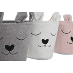 Coș Decorativ Home ESPRIT Maro Bej Roz 35 x 35 x 41 cm (3 Unități)