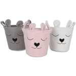 Coș Decorativ Home ESPRIT Maro Bej Roz 35 x 35 x 41 cm (3 Unități)