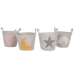 Coș Decorativ Home ESPRIT Multicolor 36 x 36 x 40 cm (4 Unități)