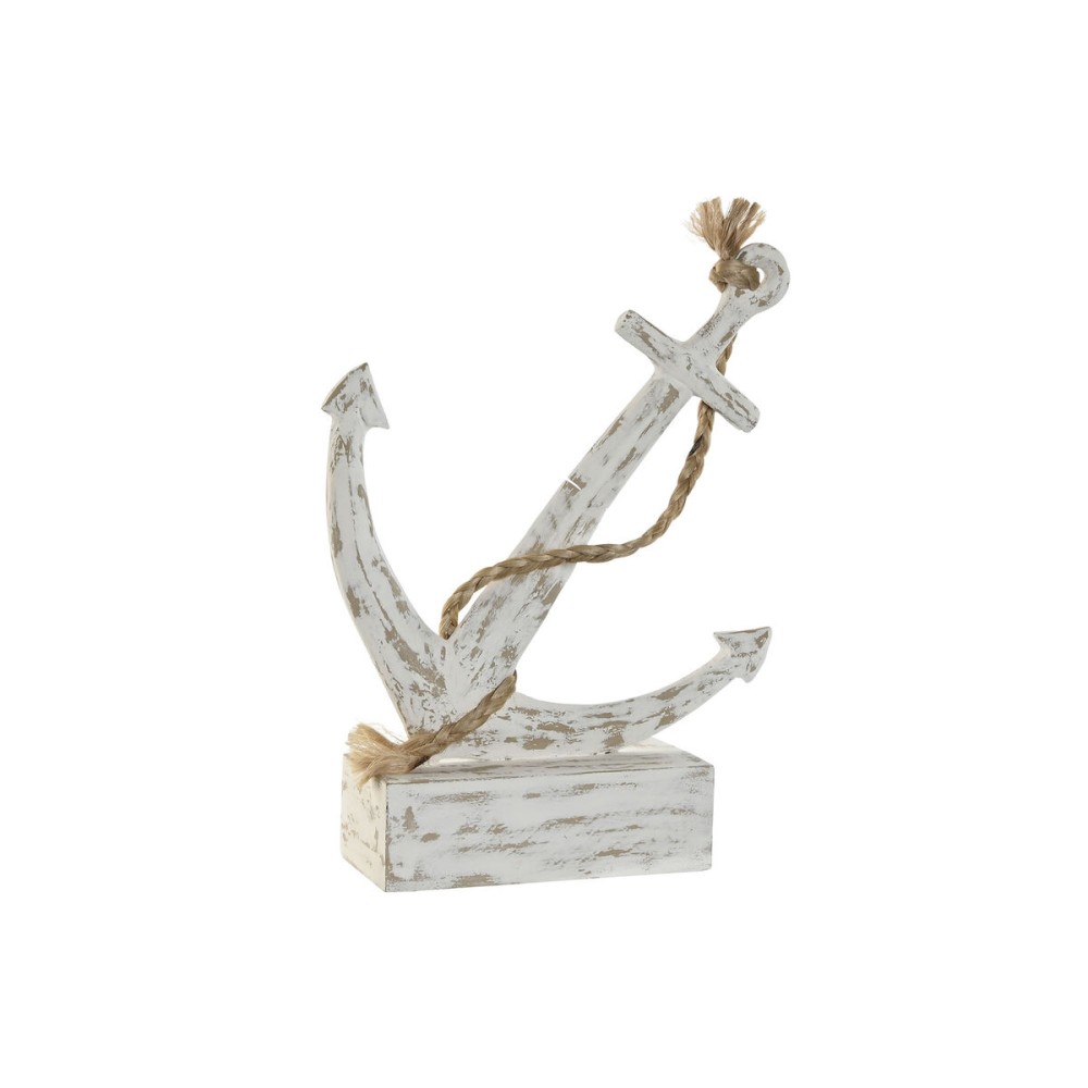 Figură Decorativă Home ESPRIT Alb Ancoră Mediterană murat 31 x 7,5 x 40 cm