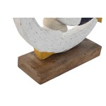 Figură Decorativă Home ESPRIT Alb Natural Bleumarin 34 x 9 x 45 cm