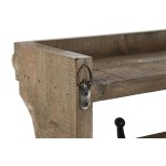 Cuier de perete Home ESPRIT Maro Negru Lemn Metal 67 x 17 x 27 cm