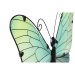 Decorațiune de Perete Home ESPRIT Galben Albastru Verde Liliachiu Fluture Shabby Chic 46 x 1,5 x 46 cm (4 Unități)