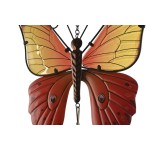 Decorațiune de Perete Home ESPRIT Albastru Portocaliu Fluture Shabby Chic 23 x 13 x 90 cm (2 Unități)