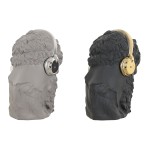 Figură Decorativă Home ESPRIT Negru Gri Auriu* Argintiu Căști 14 x 10 x 17 cm (2 Unități)
