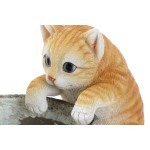 Figură Decorativă Home ESPRIT Alb Maro Gri Portocaliu animale 9 x 9 x 15,5 cm (3 Unități)