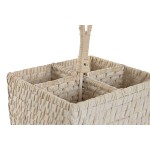 Coș de tacâmuri Home ESPRIT Alb Natural Bambus 19 x 19 x 27 cm