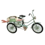 Figură Decorativă Home ESPRIT Albastru Alb Verde Roz Vintage 26,5 x 12 x 14 cm (3 Unități)