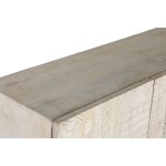 Dulap Home ESPRIT Alb Negru Metal Lemn de mango 180 x 40 x 160 cm