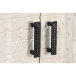 Dulap Home ESPRIT Alb Negru Metal Lemn de mango 180 x 40 x 160 cm