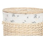 Coș pentru rufe murdare Home ESPRIT Natural răchită Shabby Chic 45 x 45 x 55 cm 3 Piese