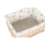 Coș pentru rufe murdare Home ESPRIT Natural răchită Shabby Chic 48 x 38 x 22 cm 5 Piese