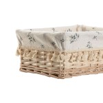 Coș pentru rufe murdare Home ESPRIT Natural răchită Shabby Chic 36 x 25 x 16 cm 4 Piese