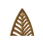 Figură Decorativă Home ESPRIT Alb Auriu* Frunza a unei plante 19 x 7,5 x 62 cm