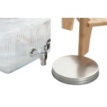 Dispenser de Apă Home ESPRIT Transparent Natural Bambus Geam 3,5 L 19 x 19 x 16 cm