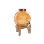 Dispenser de Apă Home ESPRIT Portocaliu Bambus Geam 5 L 24 x 17,5 x 24 cm