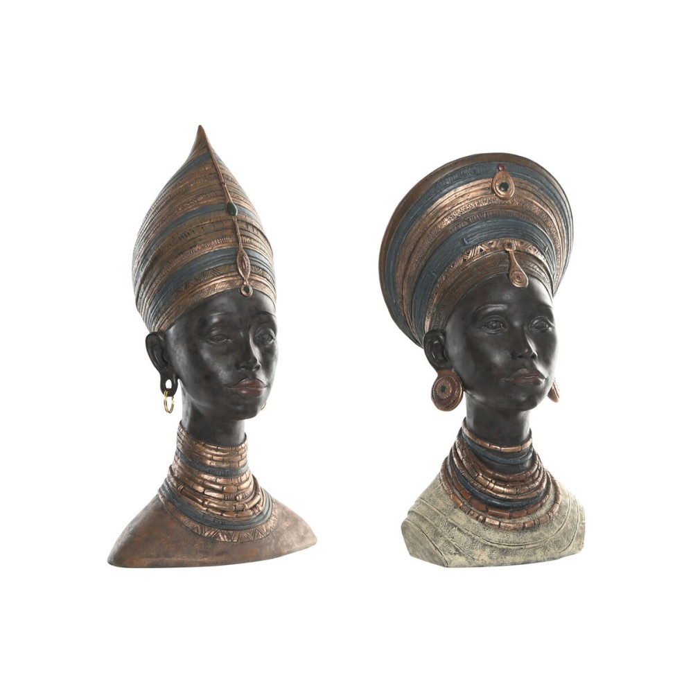 Figură Decorativă Home ESPRIT Maro Africană 30 x 20 x 53 cm (2 Unități)