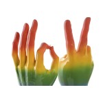 Figură Decorativă Home ESPRIT Multicolor Mână 16 x 10 x 36 cm (2 Unități)