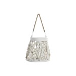 Suport de Lumânări Home ESPRIT Alb Lemn Geam 35 x 35 x 32 cm (2 Unități)