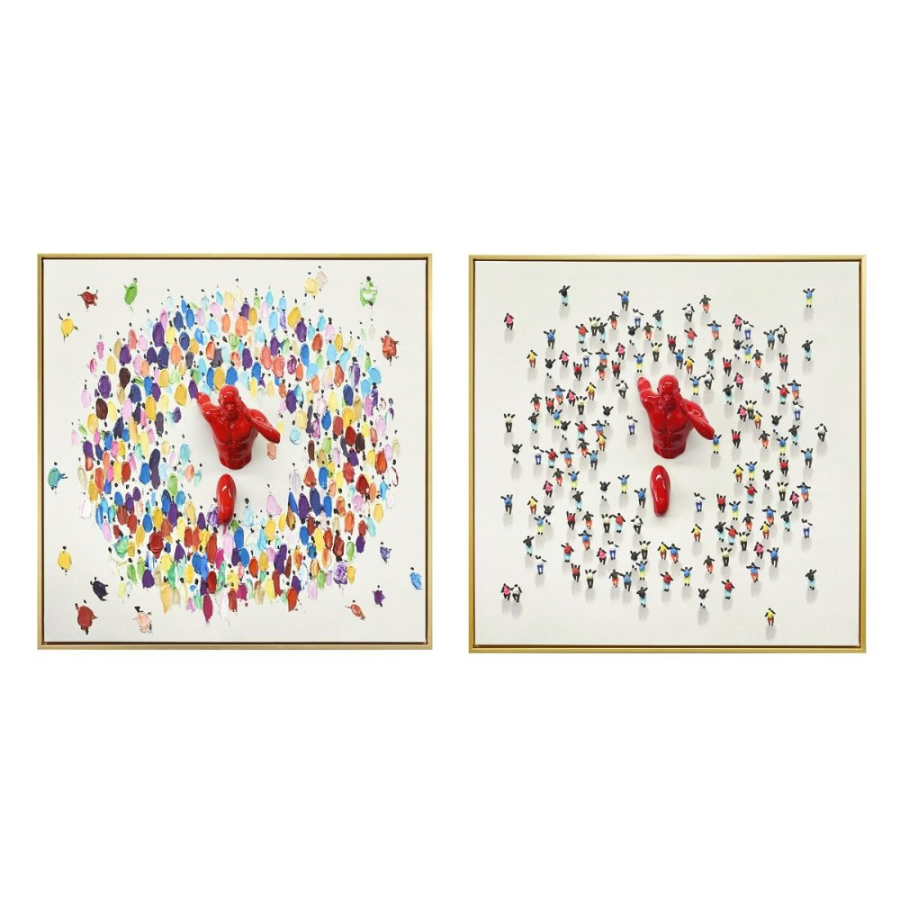 Pânză Home ESPRIT Rășină polistiren Pânză 80 x 3,5 x 80 cm