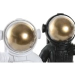 Figură Decorativă Home ESPRIT Alb Negru Auriu* Astronaut / Astronaută 20 x 13 x 27 cm (2 Unități)