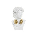 Figură Decorativă Home ESPRIT Alb Auriu* Bust 19,5 x 16 x 30 cm