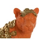 Figură Decorativă Home ESPRIT Portocaliu Auriu* Leopard 60 x 21,5 x 43 cm