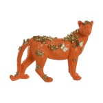Figură Decorativă Home ESPRIT Portocaliu Auriu* Leopard 60 x 21,5 x 43 cm