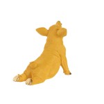 Figură Decorativă Home ESPRIT Galben Verde Roz Auriu* Porc 30,5 X 15 X 25 CM (2 Unități)