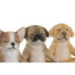 Figură Decorativă Home ESPRIT Maro Câine 14,5 X 9,5 X 16 CM (3 Unități)