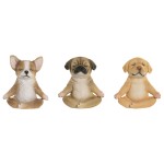 Figură Decorativă Home ESPRIT Maro Câine 14,5 X 9,5 X 16 CM (3 Unități)