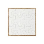 Figură Decorativă Home ESPRIT Alb Natural Modern 90 x 3 x 90 cm