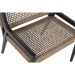 Fotoliu Home ESPRIT Negru Tec Fibre sintetice 65 X 62 X 72 CM